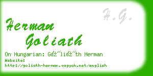herman goliath business card